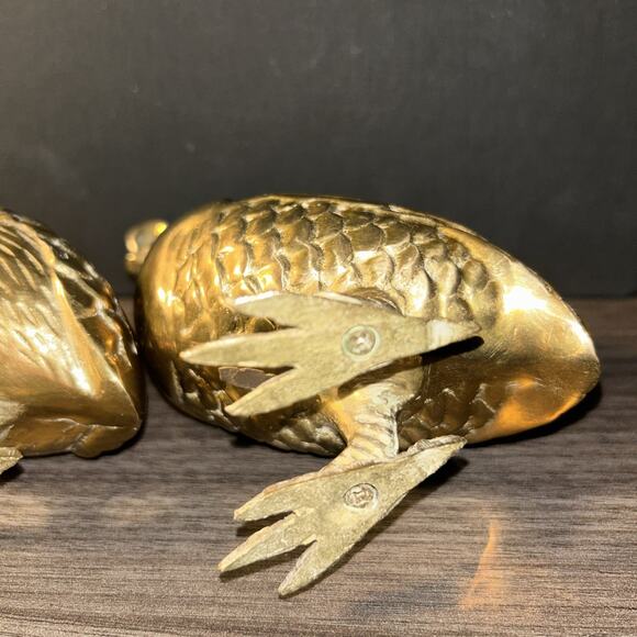 2 Solid Brass California Quail Figures 4” Long Heavy Detailed High Quality - Picture 9 of 14